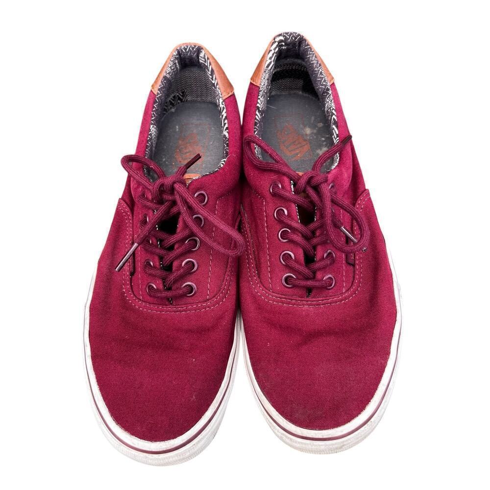 VANS men’s ERA 59 maroon red brown leather lace up Streetwear nautical sz 11 - Picture 3 of 10